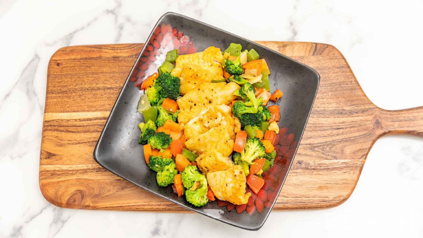 Basa Fish Fillet with Sautéed Vegetables